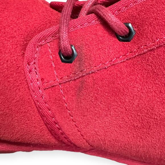 UGG Red Neumel Uggplush Wool Blend Lining Lace Up Chukka Boots Men's Size 11 - Picture 8 of 13